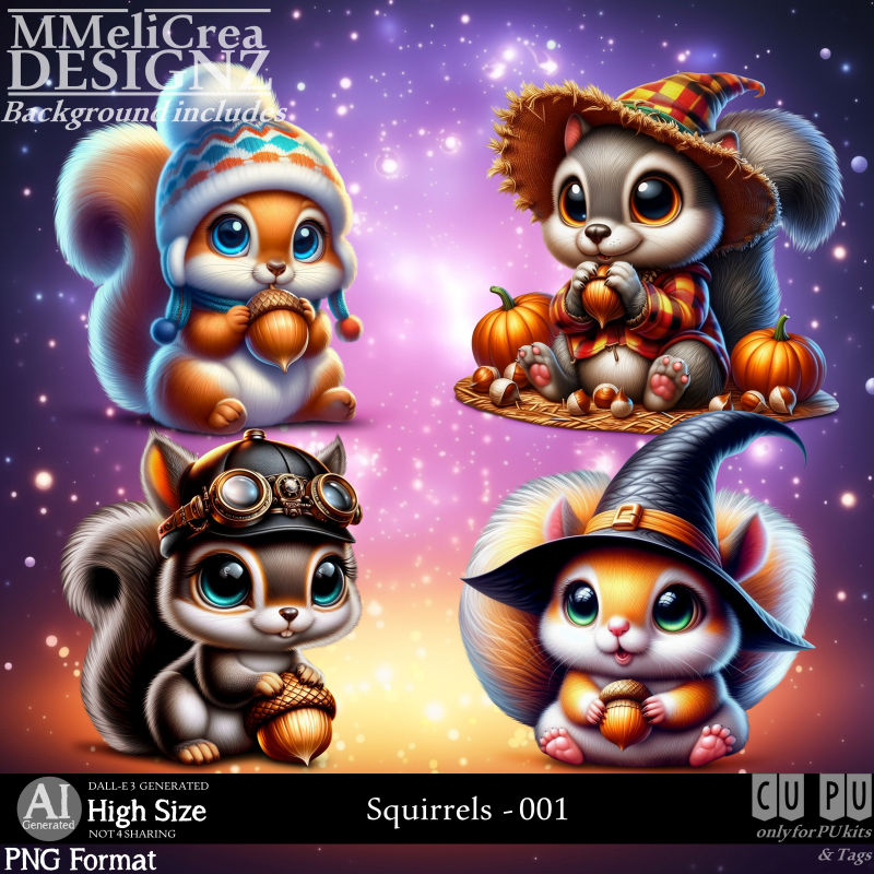 (image for) AI - Squirrels - CU001 (CU4PU/PNG)
